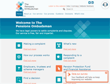 Tablet Screenshot of pensions-ombudsman.org.uk